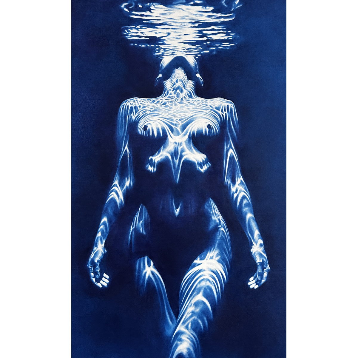 Siren's Breath - Large Blue Underwater Nude