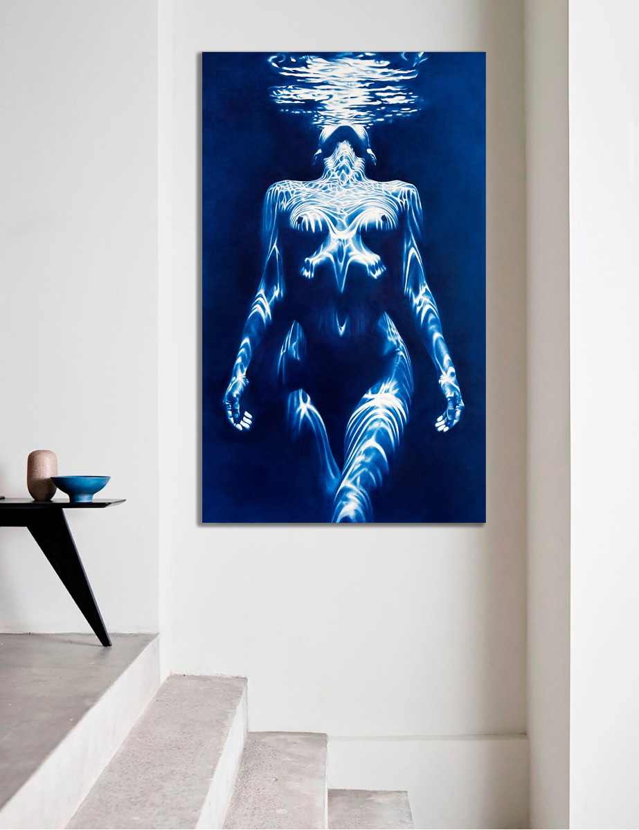 Siren's Breath - Large Blue Underwater Nude