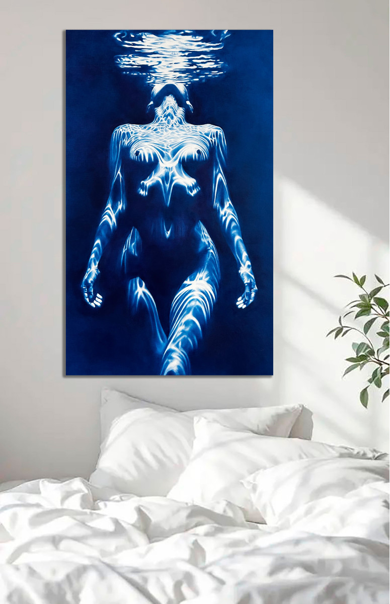 Siren's Breath - Large Blue Underwater Nude