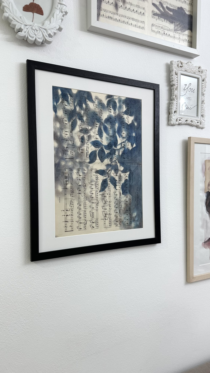 Silhouette Sonata No.2 — Leaf Shadows Over Vintage Strauss Score